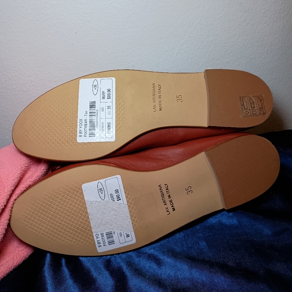 YOOX LEATHER BALLET FLAT Size 5 US/35 EU - Picture 7 of 10